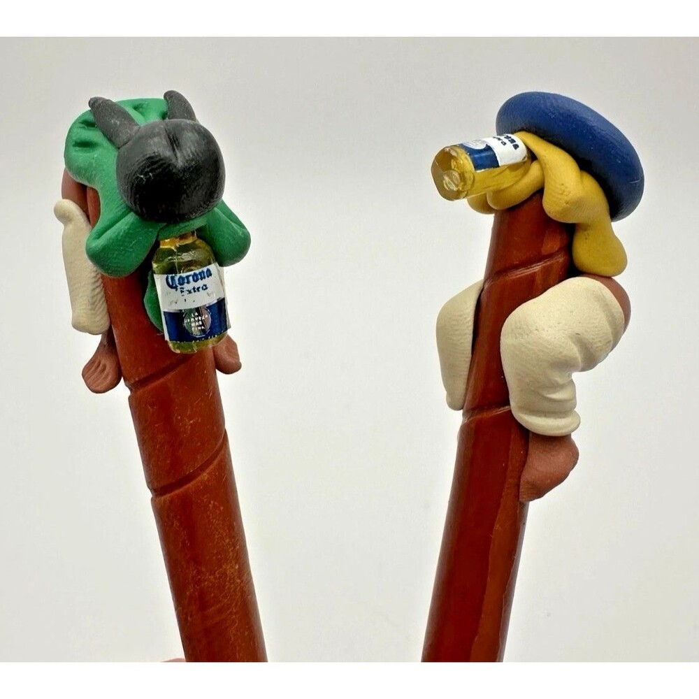 2 Corona Beer Novelty Writing Pens Handmade Funny Mooning Drunk Interchangeable